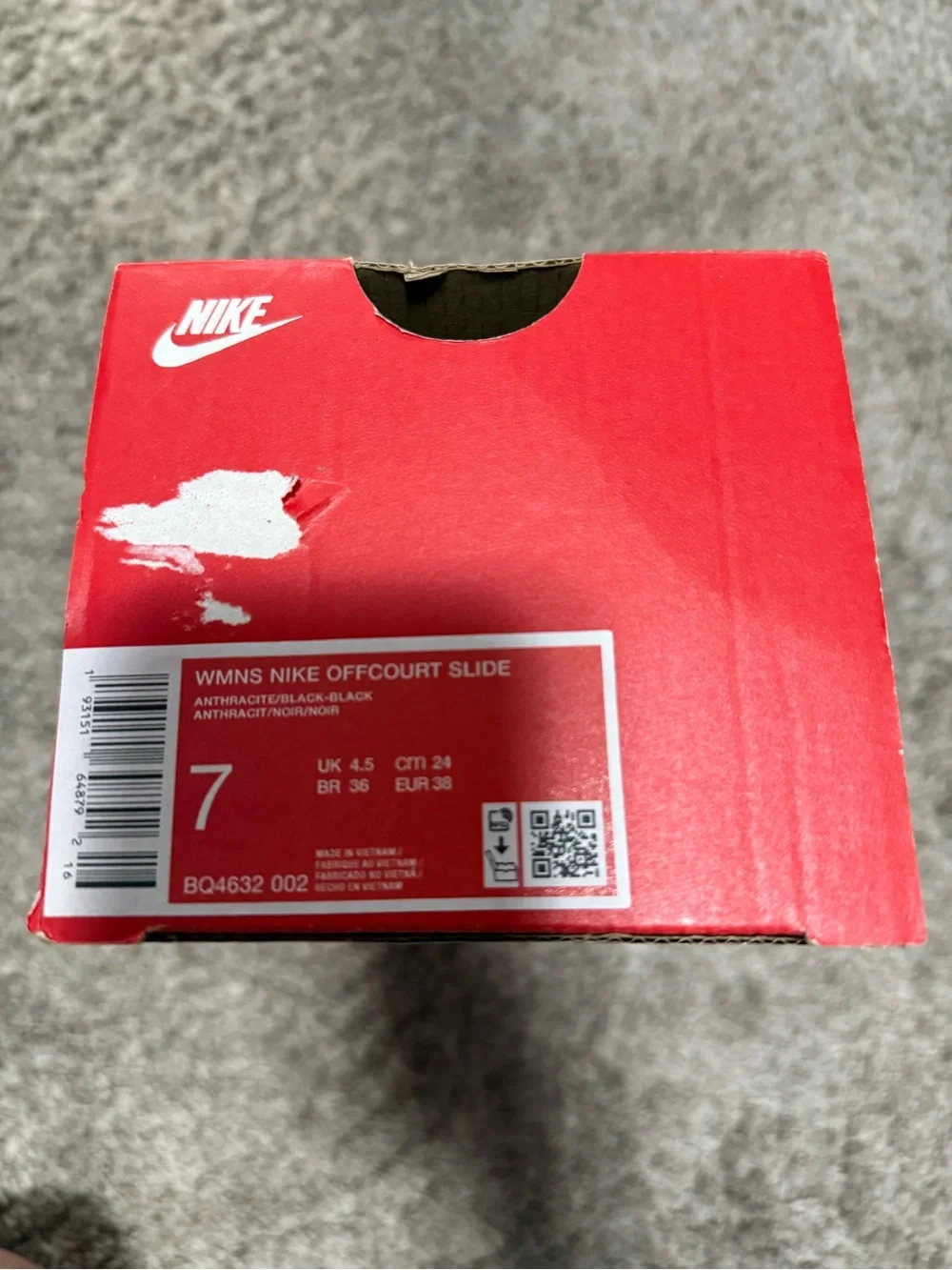 Nike Black Slide Sandals with Embossed Logo